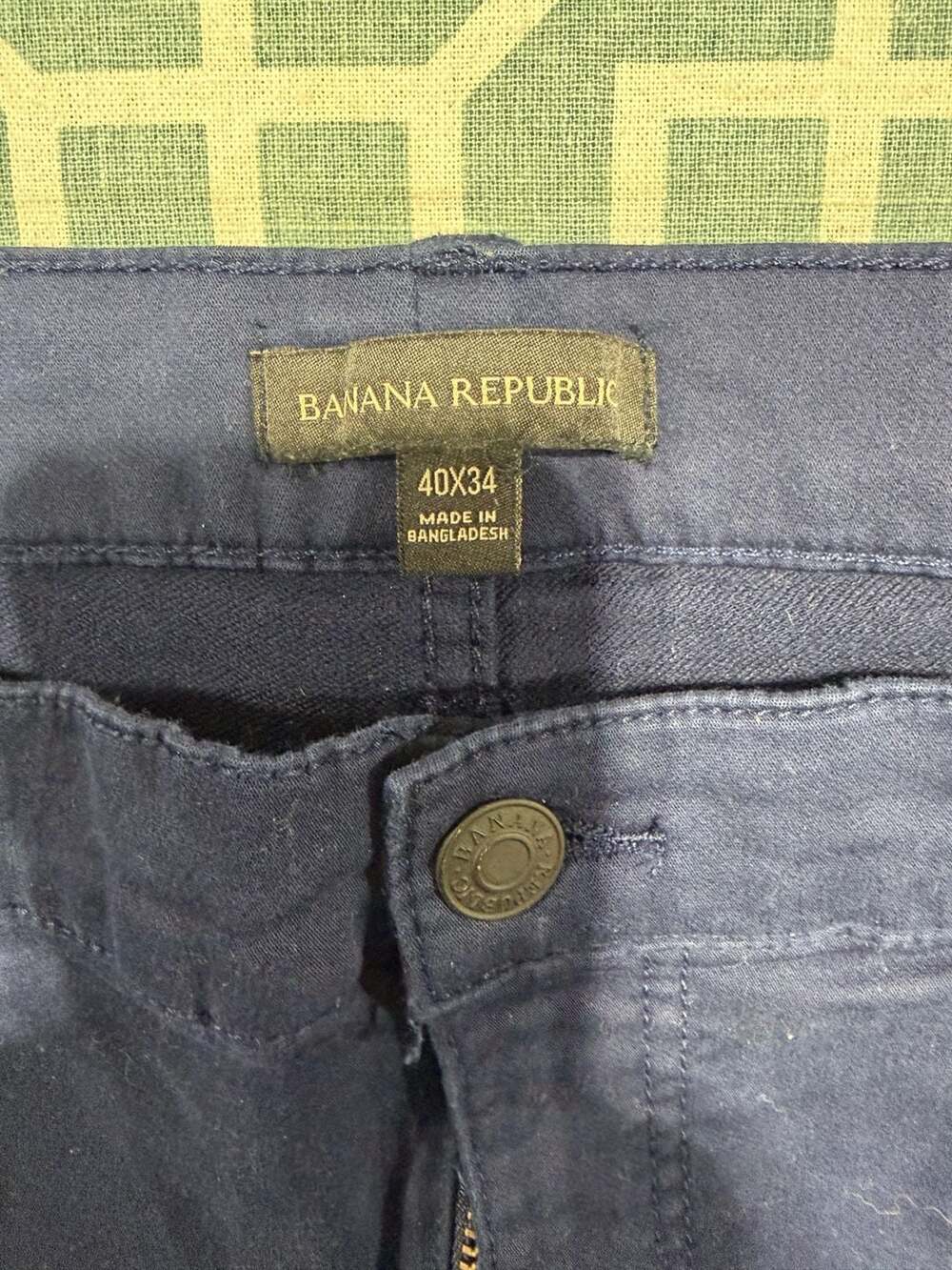 Banana Republic Pants 40x34 Blue Slim Chino Trousers
